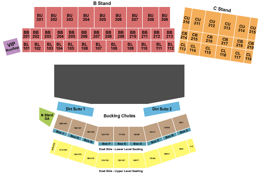 Cheyenne Frontier Days Arena Frontier Days Concerts Seating Chart